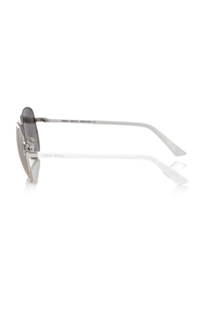 Frankie Morello Silver Metallic Fiber Men's Sunglass