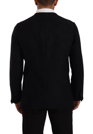 Dolce & Gabbana Gray Alpaca Button Down Men Coat Jacket