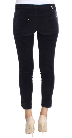 Costume National Purple Cropped Corduroys Jeans