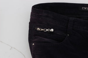 Costume National Purple Cropped Corduroys Jeans