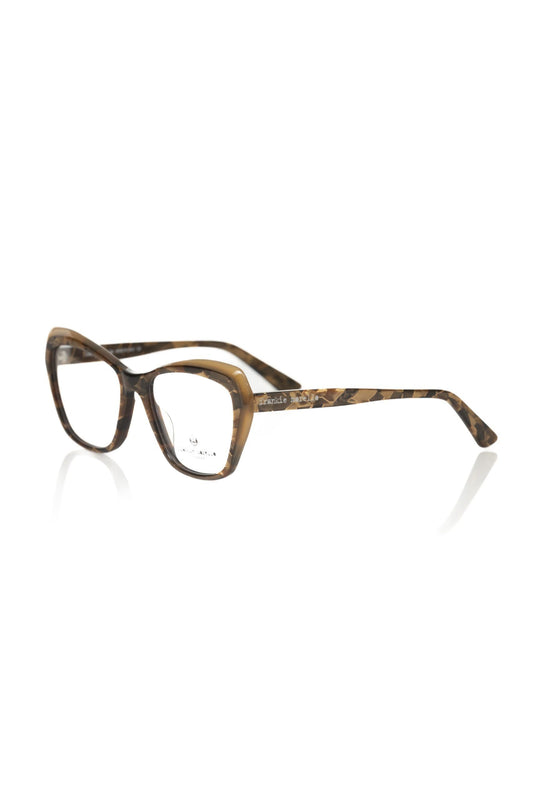 Frankie Morello Beige Acetate Women's Eyeglass Frame