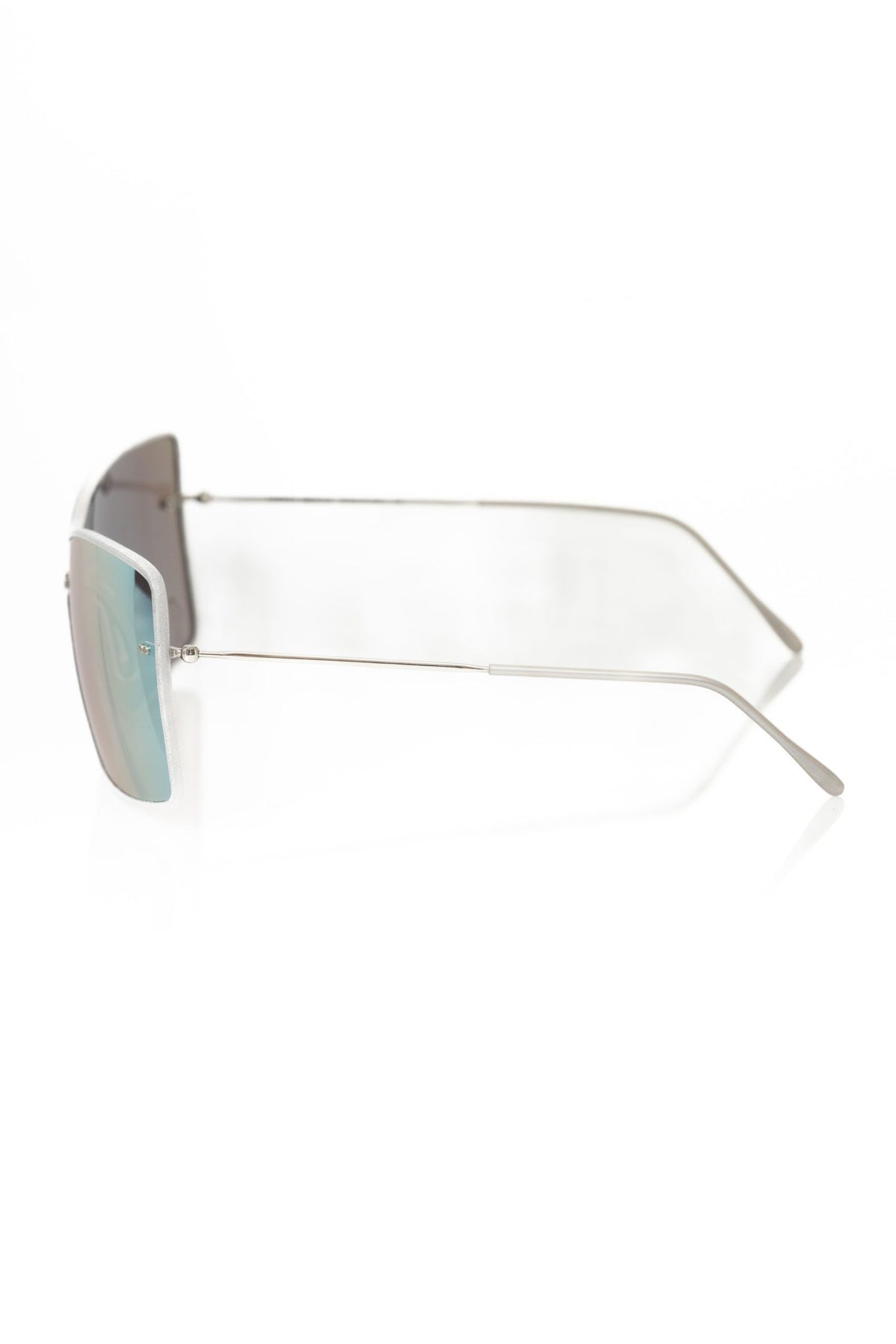 Frankie Morello Silver Metallic Fiber Women Sunglasses