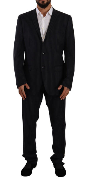 Domenico Tagliente Gray Polyester Single Breasted Formal Suit