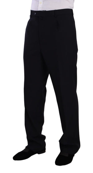 Domenico Tagliente Blue Polyester Single Breasted Formal Suit