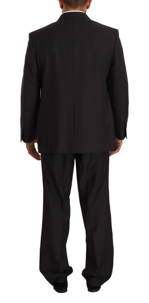 Domenico Tagliente Gray Polyester Single Breasted Formal Suit