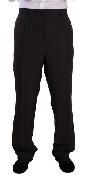 Domenico Tagliente Gray Polyester Single Breasted Formal Suit