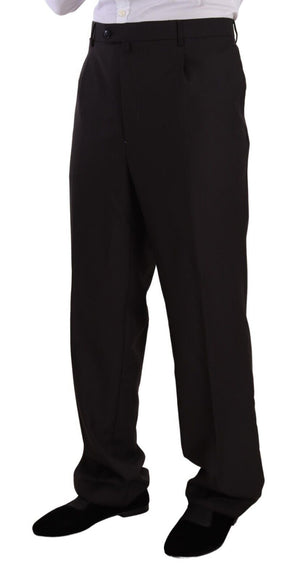 Domenico Tagliente Gray Polyester Single Breasted Formal Suit