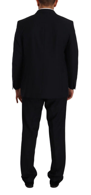 Domenico Tagliente Blue Polyester Single Breasted Formal Suit