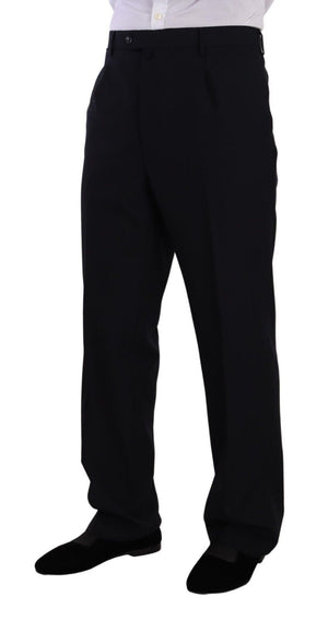 Domenico Tagliente Blue Polyester Single Breasted Formal Suit