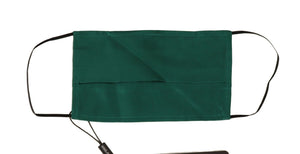 Dolce & Gabbana Green Silk Pleated Elastic Ear Strap Face Mask