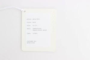 Koonhor Blue Peplum Fresco-Print Straight Pencil Skirt