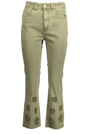 Desigual Green Cotton Jeans & Pants