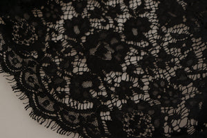 Dolce & Gabbana Black Floral Lace Pullover Sicily Blouse