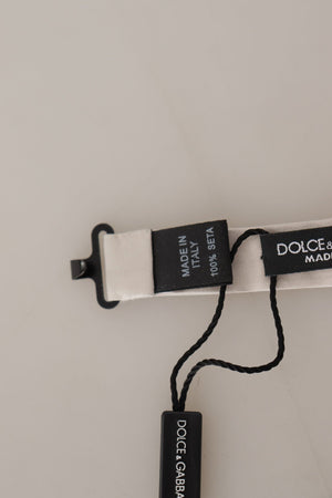 Dolce & Gabbana Gray 100% Silk Adjustable Neck Papillon Tie