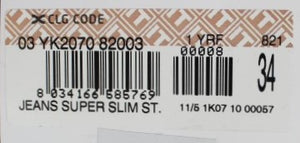 Acht Gray Cotton Stretch Slim Fit Jeans