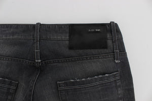 Acht Gray Cotton Regular Low Fit Jeans