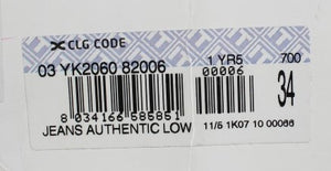 Acht Blue Wash Straight Fit Low Waist Jeans