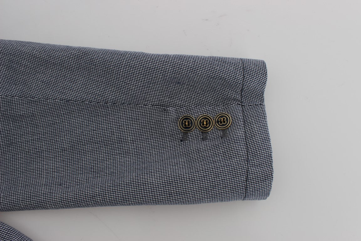 Master Coat Blue Double Breasted Regular Fit Blazer