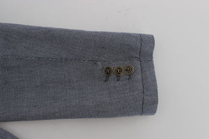 Master Coat Blue Double Breasted Regular Fit Blazer