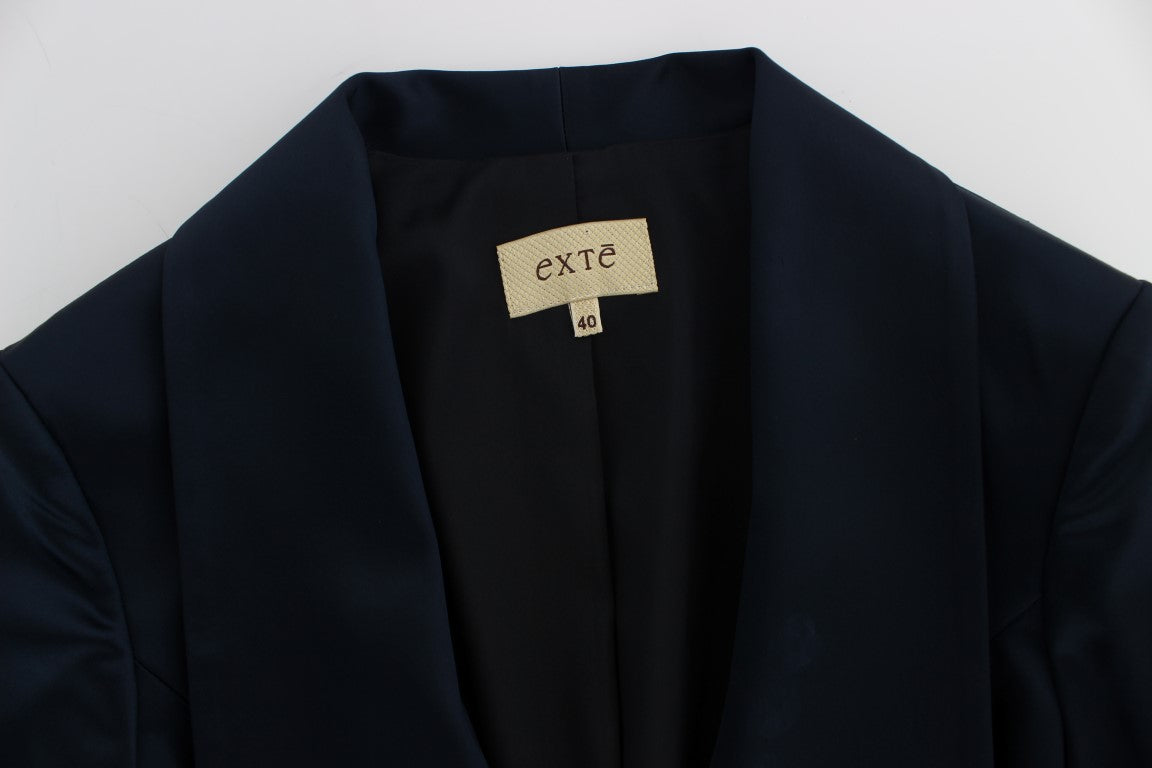 Exte Blue Three Button Single Breasted Blazer Jacket