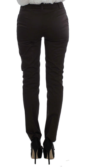 Exte Brown Stretch Two Button Suit