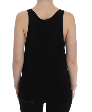 PLEIN SUD Black Stretch Sleeveless Blouse