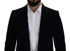 Dolce & Gabbana Black Cotton Cardigan Long Coat Men Jacket