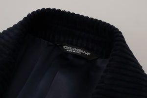Dolce & Gabbana Black Cotton Cardigan Long Coat Men Jacket