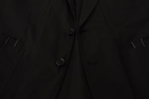 Dolce & Gabbana Black Cotton Single Breasted Blazer Jacket