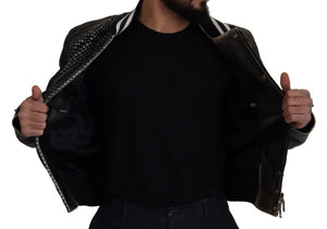 Dolce & Gabbana Black Houndstooth Polyester Bomber Jacket