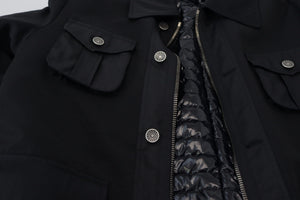 Dolce & Gabbana Black Wool Collared Full Zip Jacket