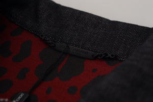 Dolce & Gabbana Black Cotton Full Button Denim Jacket