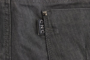 Costume National Gray Cotton Blend Slim Fit Jeans