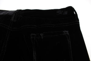 Ermanno Scervino Black Viscose Blend Velvet Slim Fit Pants