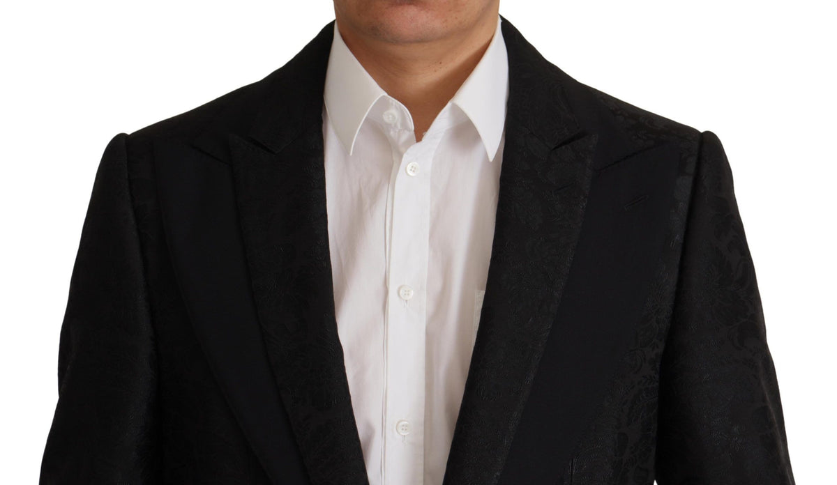 Dolce & Gabbana Black Polyester Formal 2 Piece MARTINI Suit