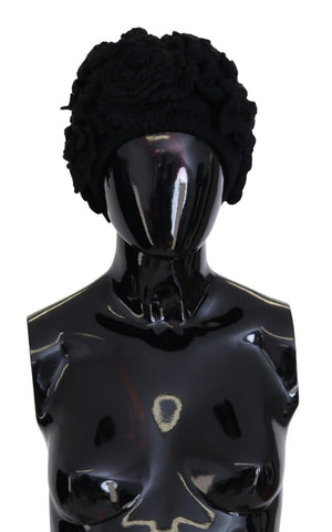 Dolce & Gabbana Black Wool Knit Winter Beanie Hat