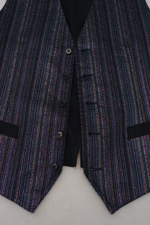 Dolce & Gabbana Multicolor Polyester Waistcoat Dress Formal Vest