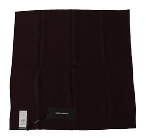 Dolce & Gabbana Brown Silk Blend Square Wrap Handkerchief Scarf