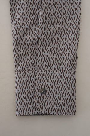 Dolce & Gabbana Gray Brown GOLD Slim Fit Dress Formal Shirt