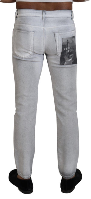 Dolce & Gabbana Gray Washed Skinny Men Denim Jeans