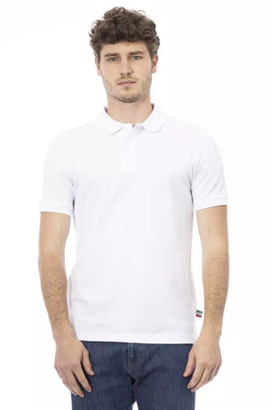 Baldinini Trend White Cotton Men Polo Shirt