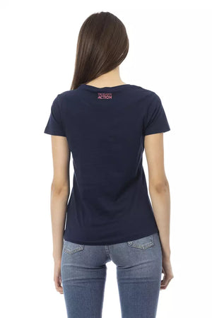 Trussardi Action Blue Cotton T-Shirt