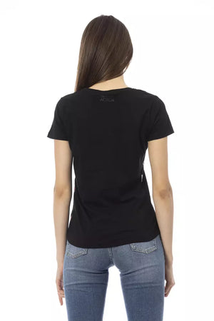 Trussardi Action Black Cotton Tops & T-Shirt