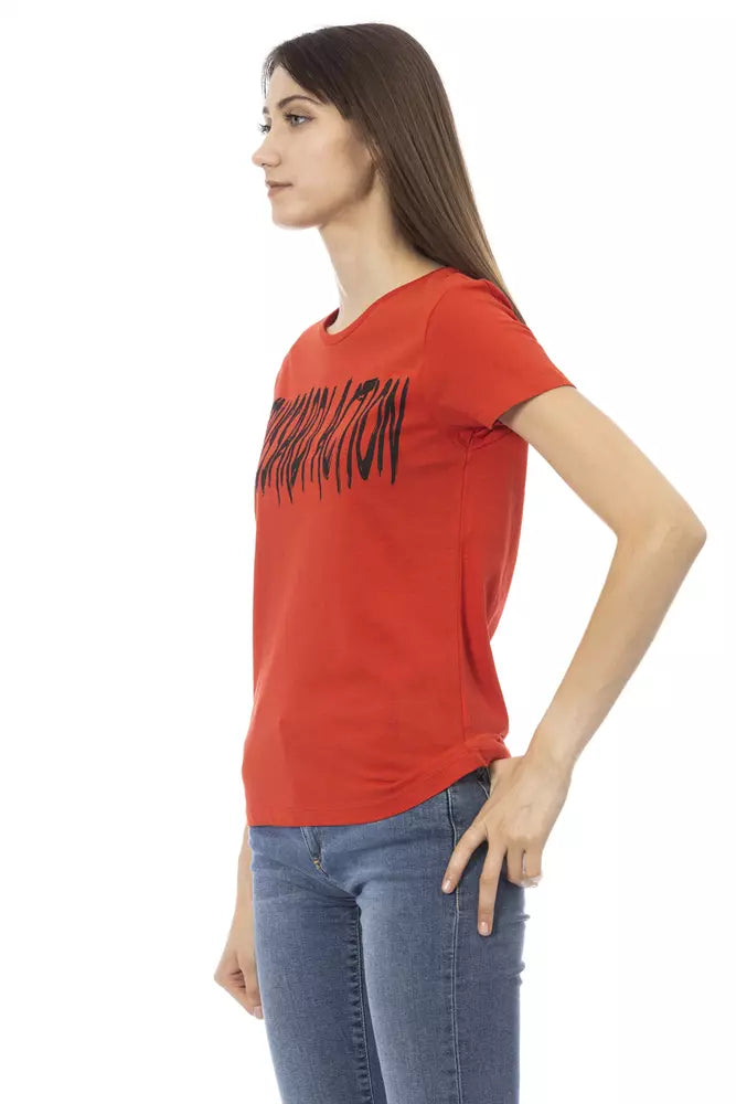 Trussardi Action "Red Cotton Women T-Shirt"