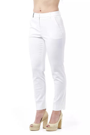 Peserico White Cotton Jeans & Pants