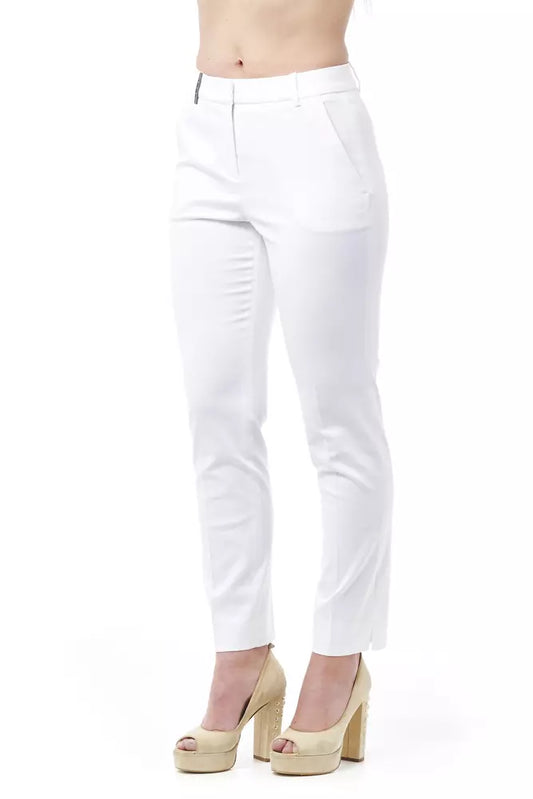 Peserico White Cotton Jeans & Pants