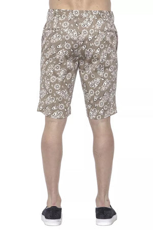 PT Torino Beige Cotton Men Bermuda Shorts
