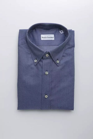 Robert Friedman Blue Cotton Men's Shirt