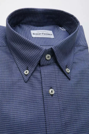 Robert Friedman Blue Cotton Men's Shirt