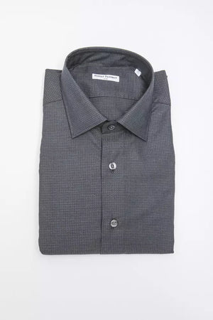 Robert Friedman Black Cotton Men's Shirt